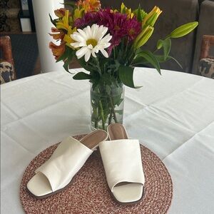 Elegant White Women's Slide Sandals